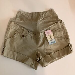First Kick Size XL Maternity Khaki Women's Shorts. New With Tags